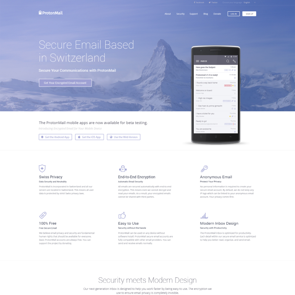 ProtonMail Website
